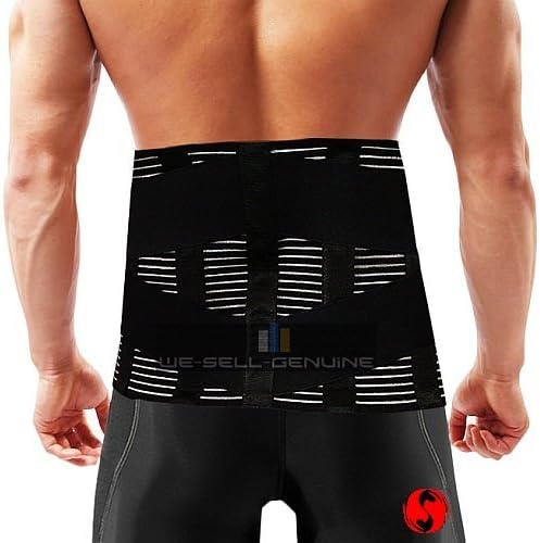 Precision Orthomedics Medical Grade - Double Pull Breathable Lumbar Lower Bad Back Pain Posture Corrector Support Belt Brace With Metal Splints - (8 Sizes: 27-61 inches) (3X-Large (49-52 inches))