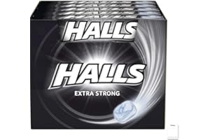 Halls Extra Strong Menthol Bonbons – Intensive Erfrischung, 33,5g x 20 Packungen + Shipsy Block
