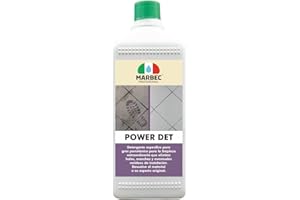 MARBEC POWER DET 1LT Limpiador intensivo para la limpieza antimanchas de suelos de gres porcelánico. Elimina pátinas, halos, manchas persistentes y suciedad de obra