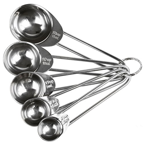 Andrew James – 5-Teiliges Messlöffel-Set Aus Edelstahl - 7