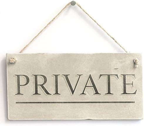schlitzgnff PRIVATE - Handmade Vintage Wooden Privacy Sign/Plaque For Home Office/Study