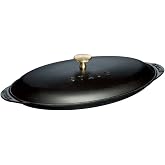 ZWILLING Sur La Table Minis Cast Fish Serving Plate with Lid, Cast Iron, Black, 31 cm