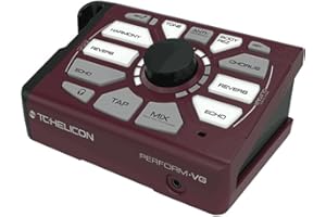 TC Helicon PERFORM-VG Ultra-Simple Mic-Stand-Mount Vocal and Acoustic Guitar Processor for Solo and Duo Performers, Compatible with PC and Mac