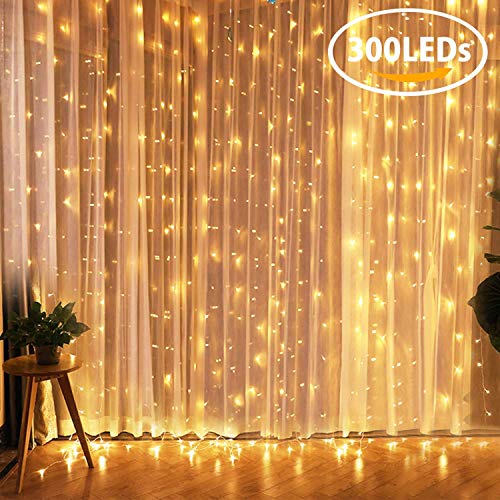 KASTEWILL Barriera fotoelettrica a LED, 3M * 3M USB Rame 300 LED String Light