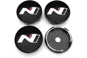 SUDORF 4 Tappi Coprimozzi per Hyundai NLine Sonata Tucson Azera Elantra Veloster Kona 60 mm Materiale dell'ABS Accessori Auto