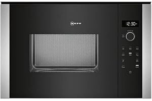 NEFF Micro ondes Encastrable Neff HLAWD53N0 - Micro-Ondes Integrable Inox et noir - 25 litres - 900 W [Classe énergétique B]\