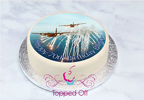 RAF AircRAFt 19 cm) rotondo personalizzabile torta glassa by Topped Off (Free UK spedizione)