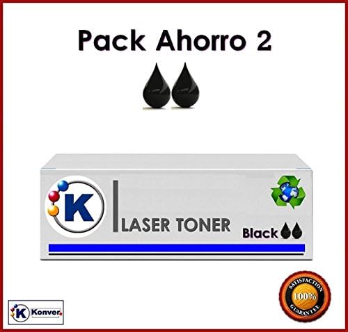 Konver k-q6000 a Toner compatible for CM1015, Saving Pack of 2 K Q6000 A, 2 Black Toner Cartridge replaces q6000 a, 124 A Series Black