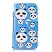 Produktbild Wiko Lenny 4 Hülle Leder Case, Wiko Lenny 4 Lederhülle Süß Panda Muster HandyHülle Brieftasche Schutzhülle Elegant Handytasche Flip Ledertasche Stoßfest Magnetverschluss, Blau