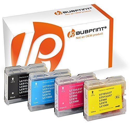 4 Druckerpatronen kompatibel für Brother LC1000 LC970 LC-1000 LC-970