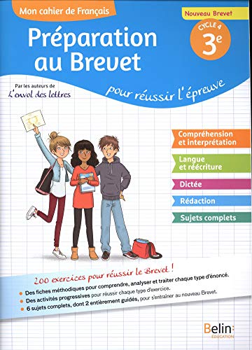 Télécharger Mon cahier de français 3e : Préparation au brevet pour réussir l'épreuve Livre PDF Gratuit