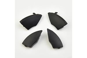 Feegow 4Pcs Car ButtonMold Covers Interior Mouldings, For Fiat 500 Radio Cd Button Buttons BLACK Trim Mould Cover Removal, For Fiat 500 Radio From 2008 Onwards