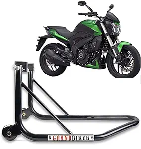 Grandbiker Rear Wheel Paddock Stand Extra Strong with Swing Arm Rest Universal for Bajaj Dominar (Black)