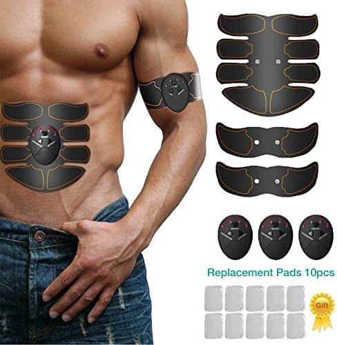 Potok ABS Stimulator Portable Ultimate Abs Stimulator Abdominal Muscle Toner Unisex Massage Toning Belt for Abdomen/Arm/Leg Training