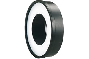 Kaiser Fototechnik 3250 KR90 Ringleuchte (30x DREI-Chip LED, Filtergewinde 77mm) mit integrierter Akku inkl. Adapterringe 55-72mm schwarz