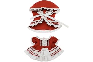 niannyyhouse Klänningar ponchos klänning outfit 20 cm 8 tum plyschdocka kläder utklädnad