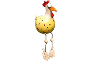 Rianpesn jardin Coq en résine - Statues coq en résine pour l'extérieur - Figurine animale - Décoration jardin - Poule