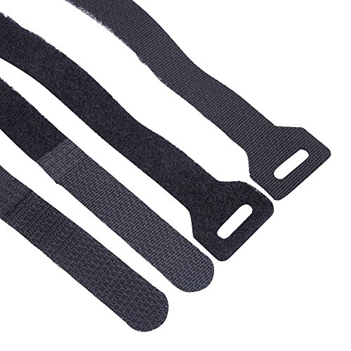 eBoot Befestigung Kabelbinder Klettbänder 170 mm x 20 mm, Schwarz (50 Stück) - 2