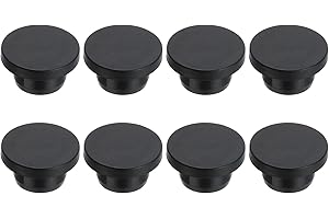 ‎PATIKIL PATIKIL 18mm Durchmesser Gummistopfen, 8 Stück Silikon Verschlussstopfen für 17mm Loch, Schwarz