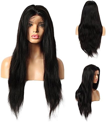 Korea Tech 360 Lace Frontal Wig Pre Plucked Bleached Knots 150% Density Lace Front Wigs For Black Women 360 Lace Wig Lace Front Wigs Human Hair with Baby Hair(14inch, Natural Straight)