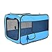 Produktbild LEERAIN Pet Booster Seat Auto-Zwinger TräGer Haustier-Autositz KäFig Zaun FüR Haustiere Kiste Tragbar Faltbar Haustier Tasche Ausflugzelt Reise FüR Hund/Katze/Welpe,Blue,L(90.5 * 62.5 * 62CM)