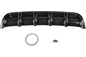 Kuuleyn Auto hintere Stoßstange Diffusor, Haifischflosse Protector Universal schwarz ABS Auto hintere Stoßstange Haifischflosse Spoiler Diffusor (Kohlefaser)
