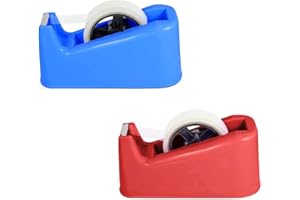 DECK INN Heavy Duty Desktop Tape Dispenser Refillable for Stickyscotch Tape Crafting and Wrapping DIY Home Office School Shop Stationery Desktop Suitable for Standard 19mm and 25mm Tape