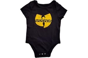 Wu-Tang Clan Schlafstrampler Band Logo Nue offiziell Schwarz 0 to 24 Months