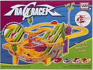 DollsnKings Track Racer Toy Game Car Racing Ramp Set Battery Operated Musical Kids Games