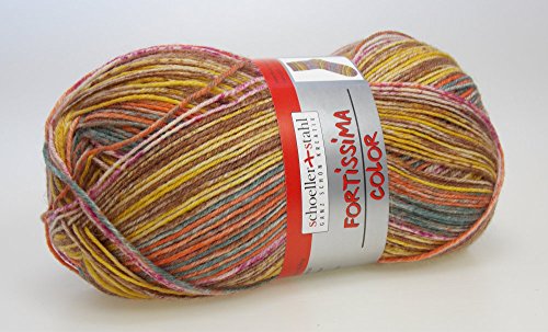 Schoeller & Stahl Fortissima Fjord Color 4-fädig 100 g Sockenwolle 367 gold-braun
