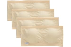 SURAKEY Girls Strapless Bandeau Bra - Girls Training Bras for Teens. Sports Bra 8-14 Age. Wireless Seamless Bra. 4 Pack Skin Color