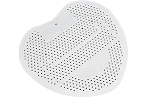 LYRLODY Sito do Pisuaru i Dezodorantu, Filtr Pisuarowy w Kształcie Serca, Sitko do Pisuaru dla Placówek Medycznych i Miejsc Przemysłowych, Eliminacja Szczególnego Zapachu, 19x17x0,5 Cm(biały)