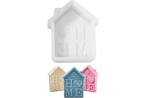 WOKICOR Maison Moule Silicone avec Fenêtre pour Bougie, Savon, Résine Époxy, Plâtre - Artisanat DIY