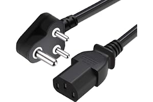 FEDUS 10 Meter Desktop PC Computer Power Cord, 2500 Watt IEC C13 Power Cable for Pc, 3 Pin Ac Wire Lead for SMPS Power Supply, Monitor, Printer, Electric Kettle, TV, All Gaming Computers