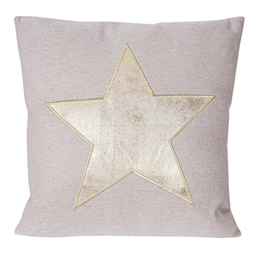 Deko-Kissen Stern, Sofakissen Zierkissen mit Füllung, Glanz-Effekt 45x45cm - 3
