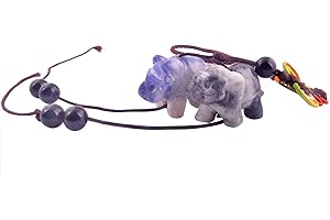 JUANXIAN Feng Shui niebieski sodalit nosorożec i słoń amulet wiszący W darmowa Mxsabrina czerwony sznurek bransoletka Y1270