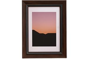 MARYSGIFT Personalised Photo Frame Solid Wood Shabby Chic Picture Frames with Picture Mount for 8x6 inch Photo (Dark Brown,8")