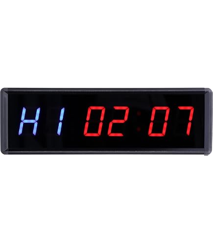 Minuterie Boxe Professionnelle ZHIXUMM - Chronomètre Interval Training Avec Rounds Et Repos | Écran LED Rouge