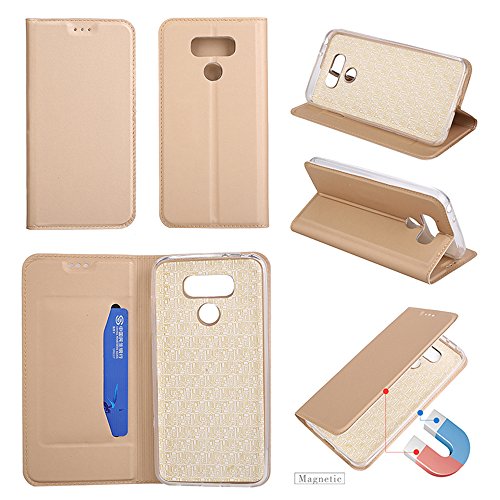 Funluna Funda LG G6, Carcasa Cartera Flip de Piel PU Libro Billetera con Función de Soporte y Ranuras de Tarjeta para LG G6