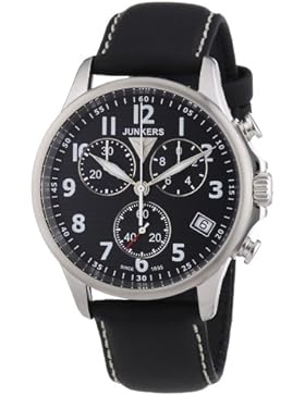 Junkers Herren-Armbanduhr XL Tante Ju Chronograph Quarz Leder 68902