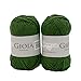Produktbild Ophelia Italy Gioia021 wollknäuel 100% Merino-Schurwolle, extrafein, läuft Nicht EIN, Paket 2X 50 g, moosgrün