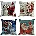 Produktbild 4er Set Weihnachten Kissenbezug Dekokissen Haus Dekoration Quadrat Sofa Kissen Bettwäsche Platz Dekorative Fall Home Decor Wurfkissen Kissenhülle Weihnachtsdeko Schneemänner Rudolph 45x45cm