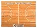 Produktbild Basketball Court 10 " x 7.5 " rechteckig (A4) personalisiert essbare Kuchen Topper Zuckerguss Dekoration bitte Schicken Sie und den Namen und Alter Via 'Geschenk Nachricht' oder 'Verkäufer' option