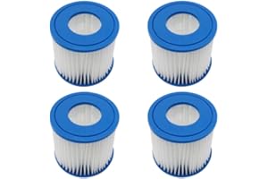 WuYan Cartucho de Filtro de Repuesto Compatible con Bomba de Filtro para Best-Way 58381/Typ I, Paquete de 4 filtros