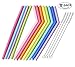 Produktbild capsant 12/Set Colorful Silikon Trinkhalme 25,4 cm wiederverwendbar Stroh 8 gebogen 4 gerade Trinkhalme mit 4 Reinigungsbürste