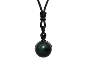 mookaitedecor Glücklicher Segen Chakra Perlen poliert Stein Halsketten mit Anhänger für Unisex, heilende Kristalle Stein Anhänger mit Kette verstellbar