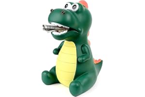 Lakpopya Dinosaurier Spardose fur Kinder, Groß Dino Sparschwein für Mädchen Jungen, Spardosen aus Sicheres PVC-Material für Dekoration des Kinderzimmers/Geschenk/Spielzeug/Taufgeschenke (Grün-Sitzend)