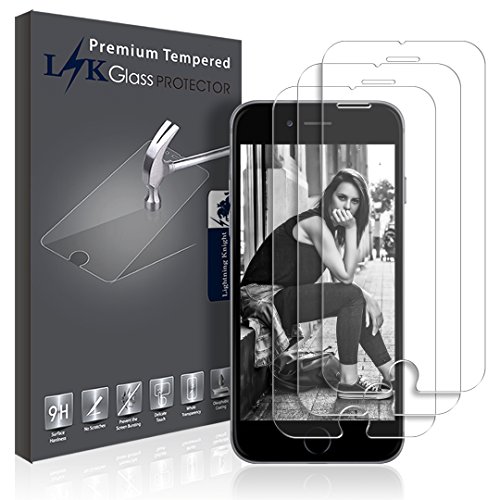 iPhone 6 Plus / iPhone 6S Plus Screen Protector, LK [3 Pack] Tempered Glass [Lifetime Replacements Warranty] Screen Protector for iPhone 6 Plus / iPhone 6S Plus
