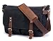 Produktbild SUVOM Mens Messenger Bag, Echtes Leder Canvas Messenger Bag, Wasserdichte Laptop Messenger Bag Für 15-Zoll-Laptop, Vintage Ranzen Aktentasche Cross Body Umhängetasche Für Den Täglichen Gebrauch, Reise