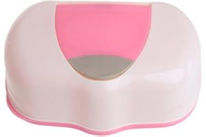 huiouer - Contenitore in plastica per salviette umidificate, 80 Fogli Rosa